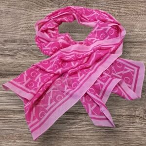 NOXIYA PINK PRINT SCARF 60" LONG X 20" WIDE